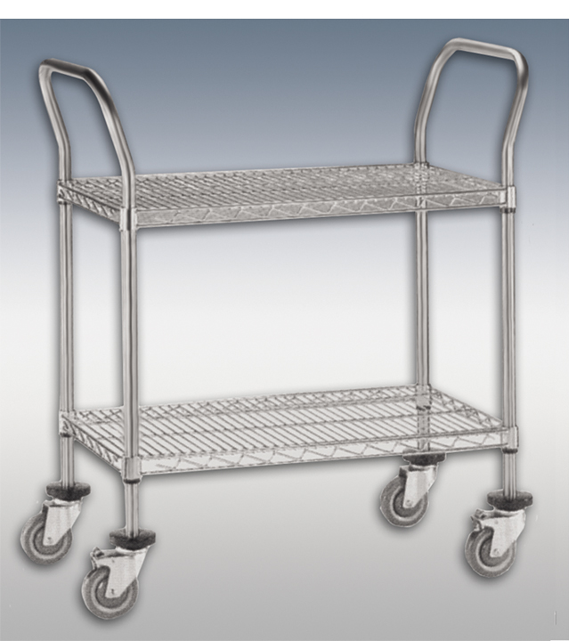 083007 Two Shelf Utility Cart 36"L x 24"W x 32"H